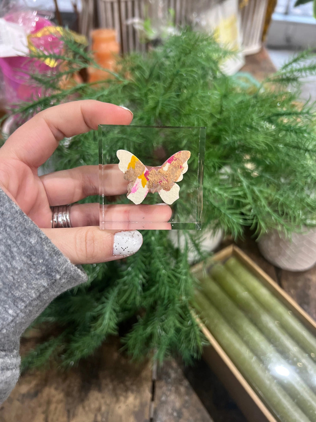 Butterfly on Lucite Mini Art