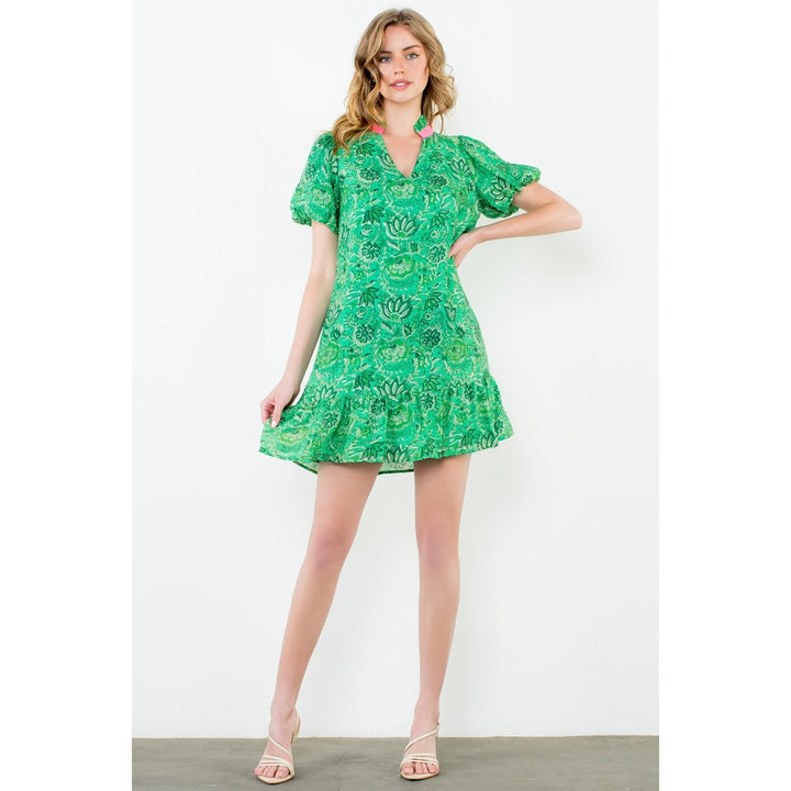 Cecilia Green Floral Dress
