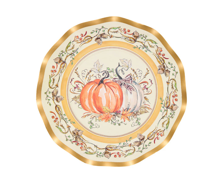 Turkey & Gourds Salad Plate 8/PK