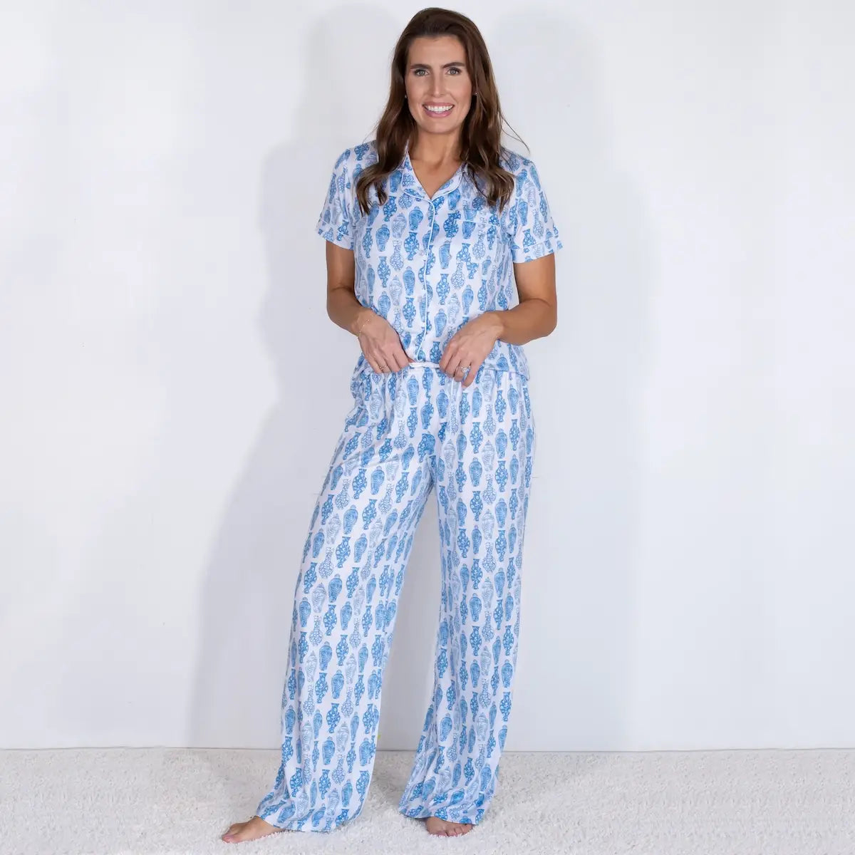 Blue Ginger Jars Pajama Set