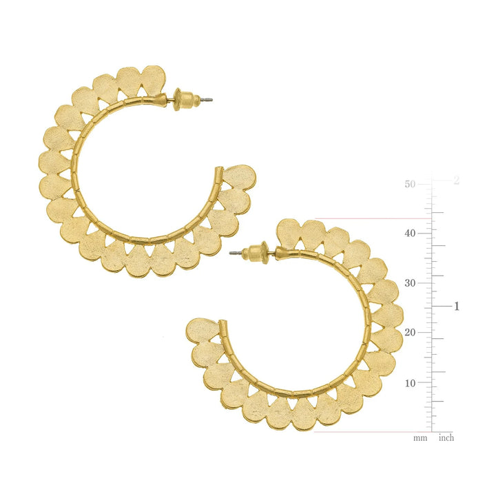 Gold Raindrop Hoops