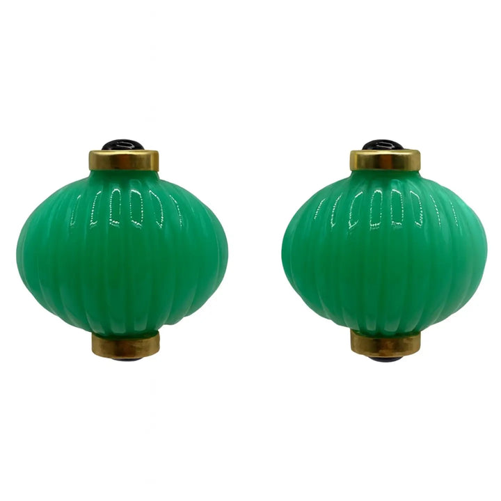 Luisa Carved Resin Omega Earrings