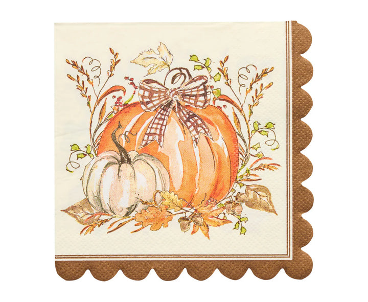 Turkey & Gourds Cocktail Napkins 26PK