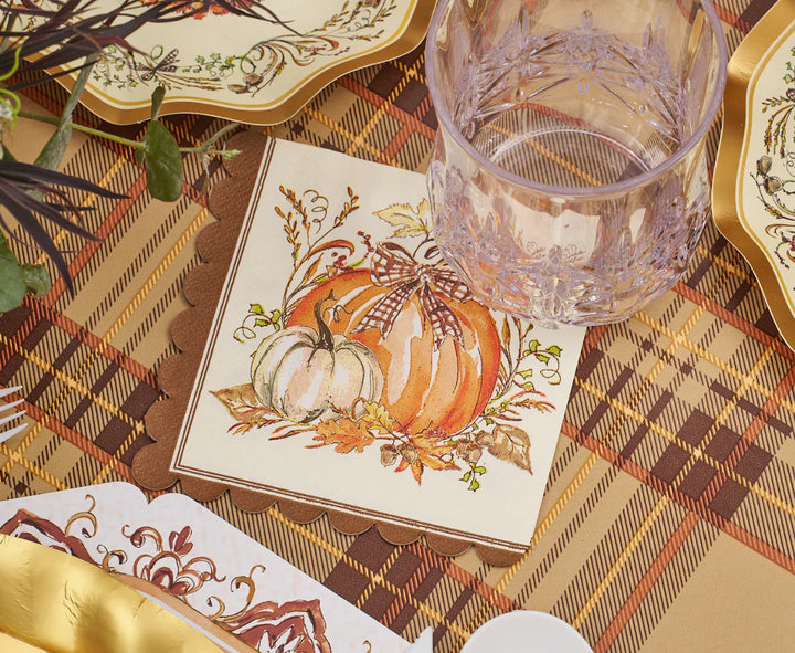Turkey & Gourds Cocktail Napkins 26PK