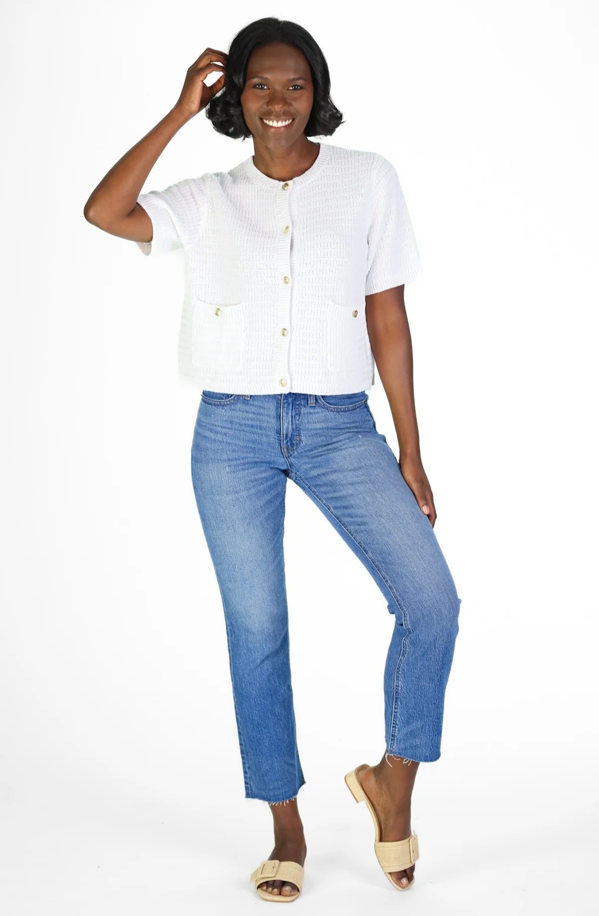 Lady Like White Cardigan