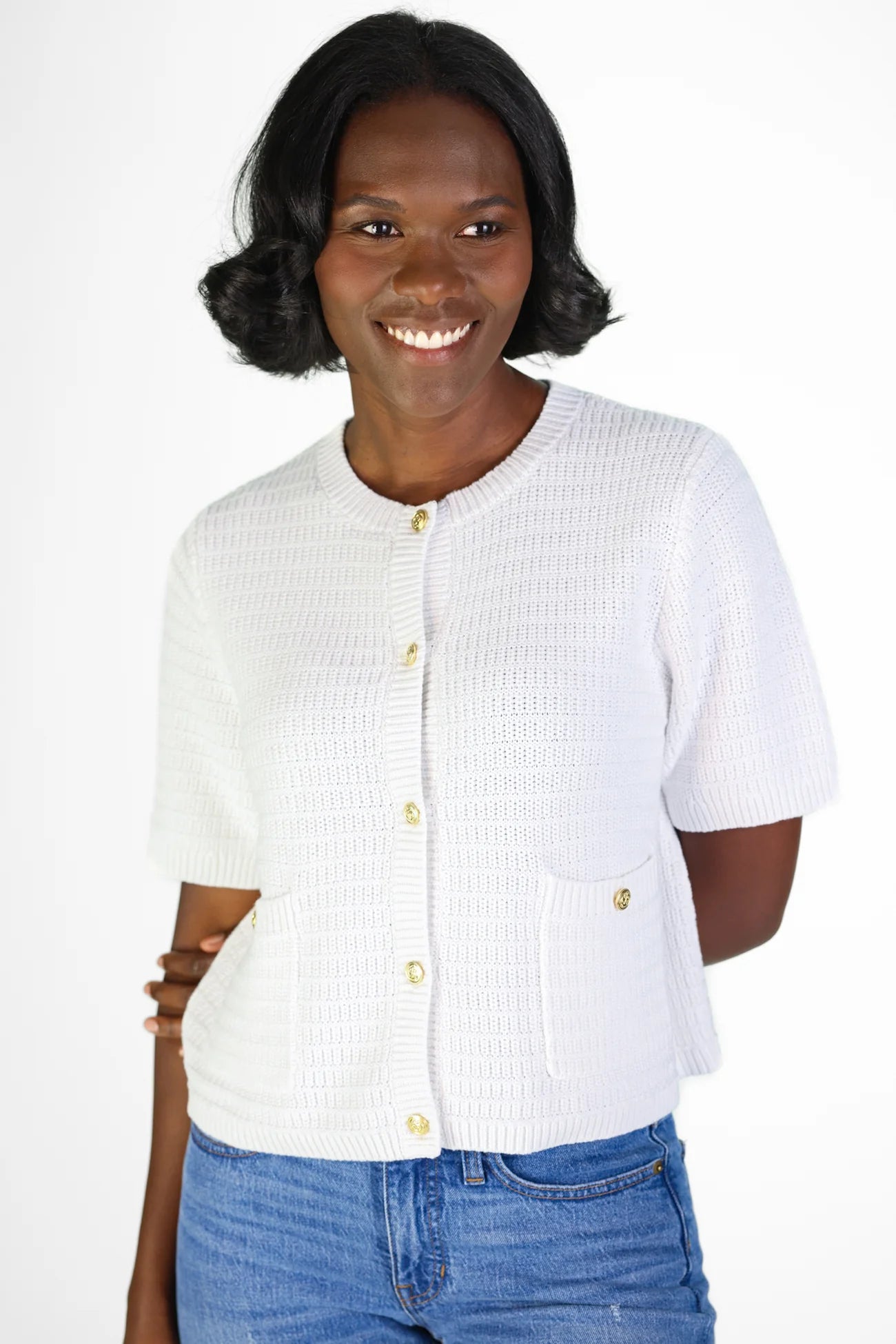 Lady Like White Cardigan