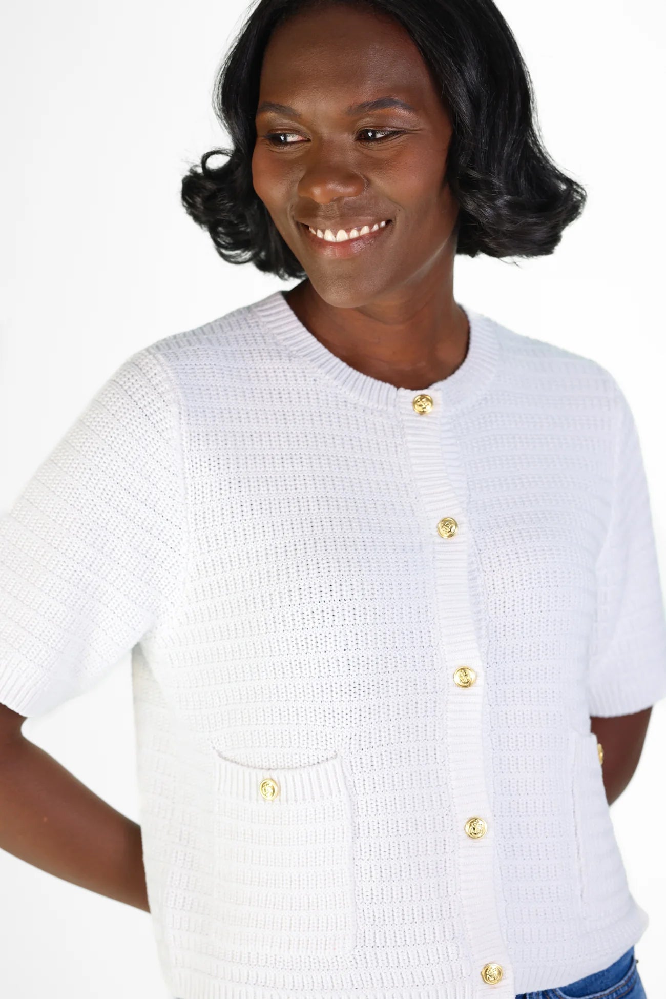 Lady Like White Cardigan