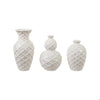 Small White Basketweave Vase