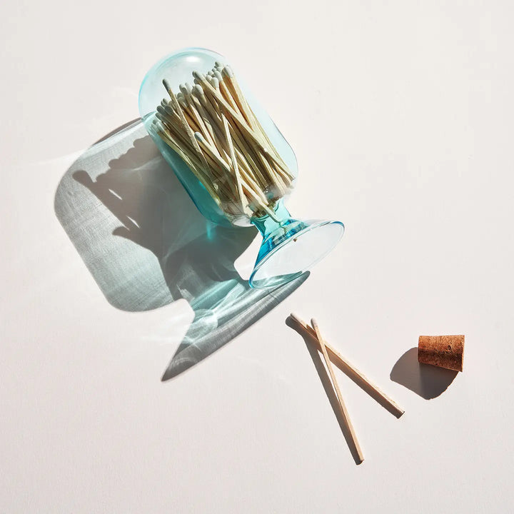 Blue Glass Match Cloche