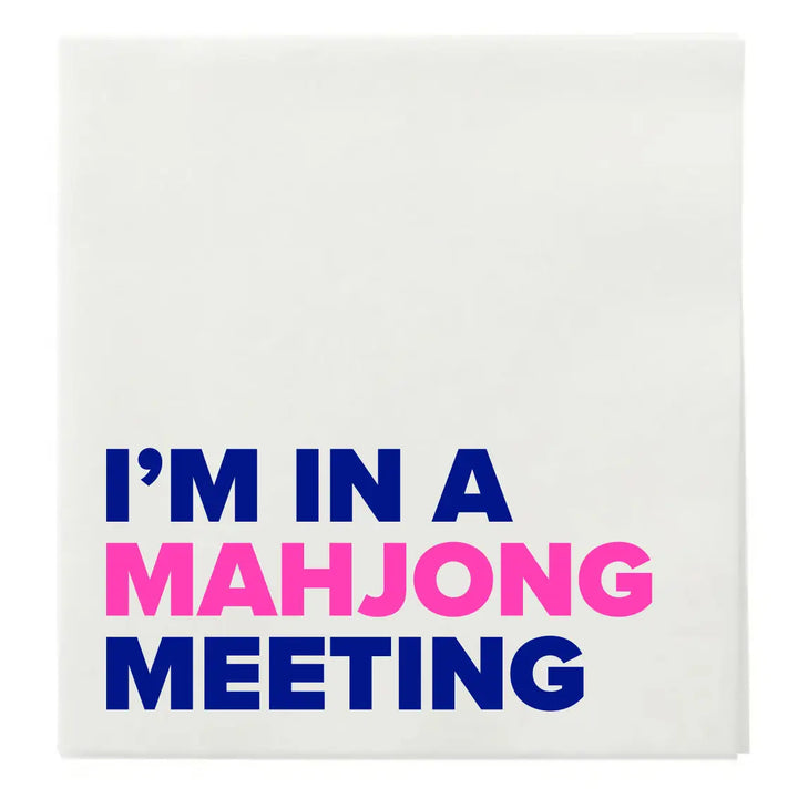 Mahjong Block Letter Cocktail Napkins