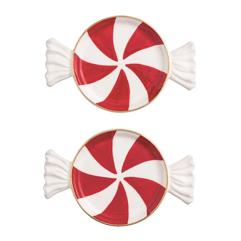 Peppermint Candy Tidbit Plate