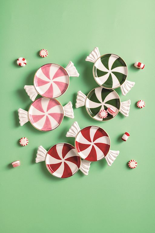 Peppermint Candy Tidbit Plate