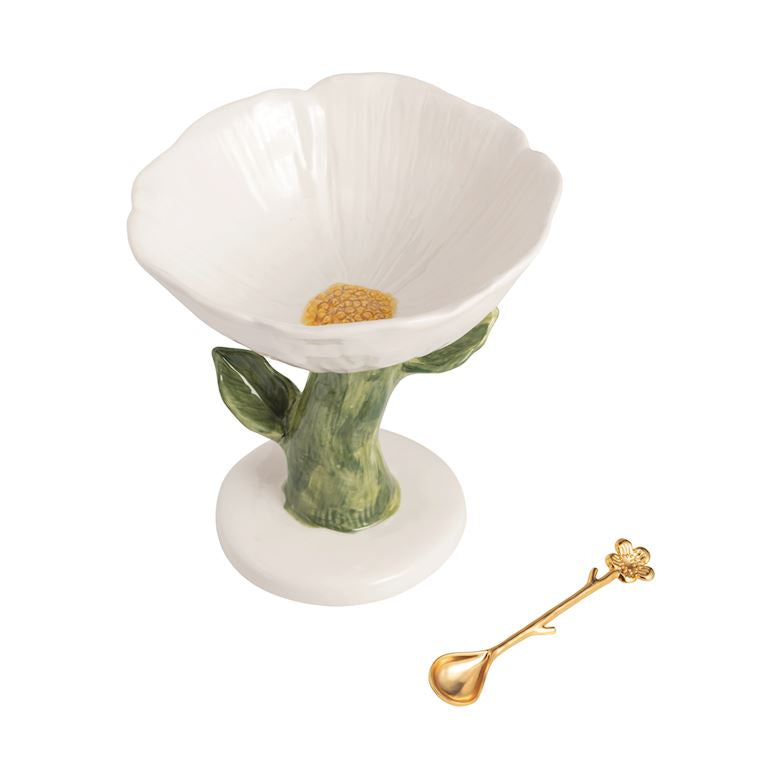 Flower Pedestal Candy Dish Set