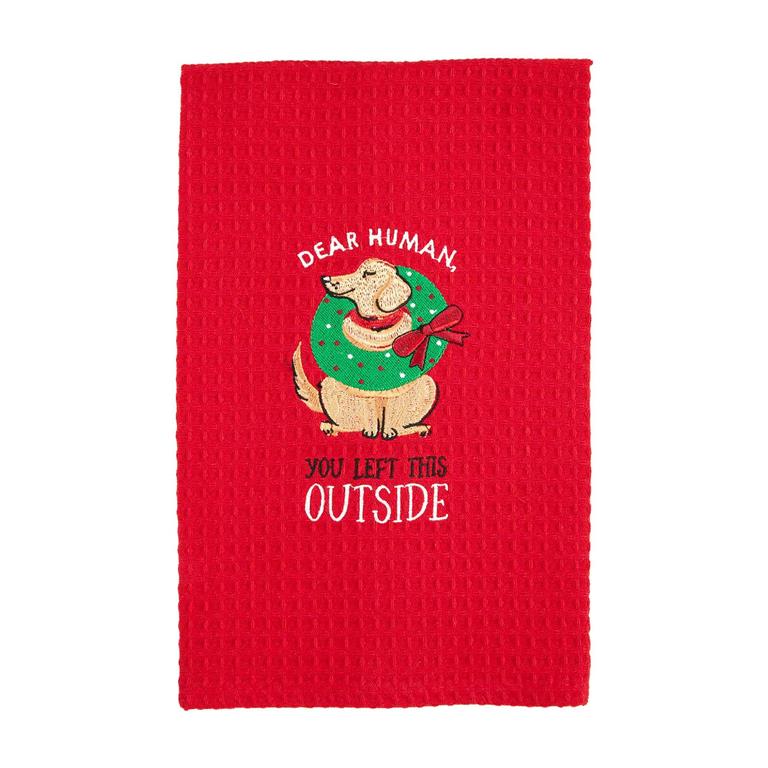 Dogs of Christmas Waffle Towel