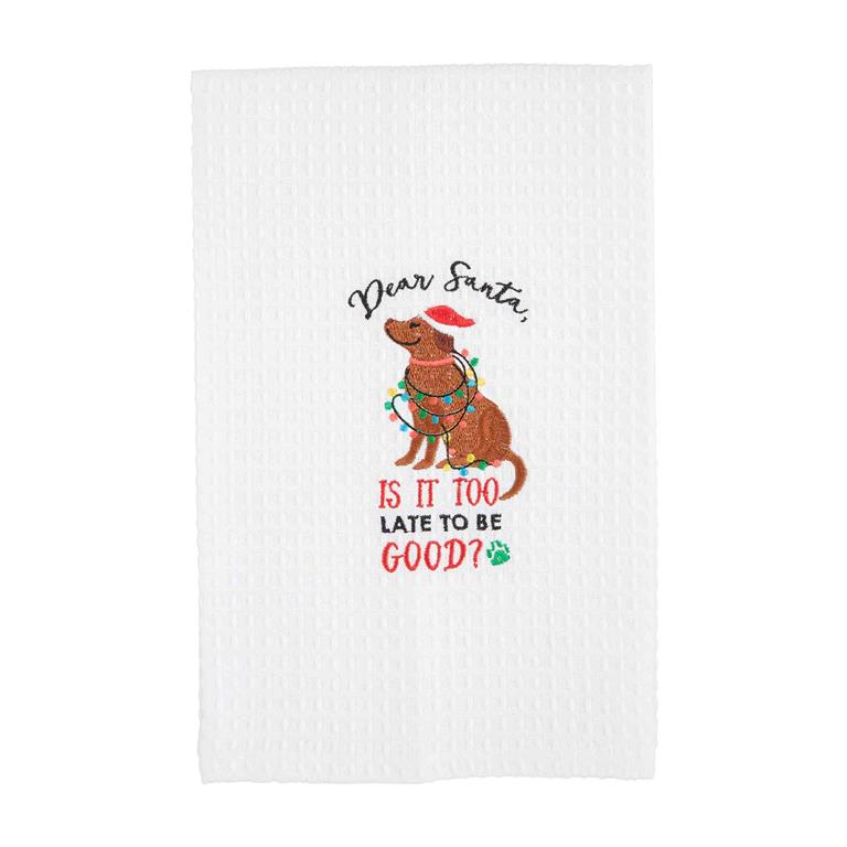 Dogs of Christmas Waffle Towel