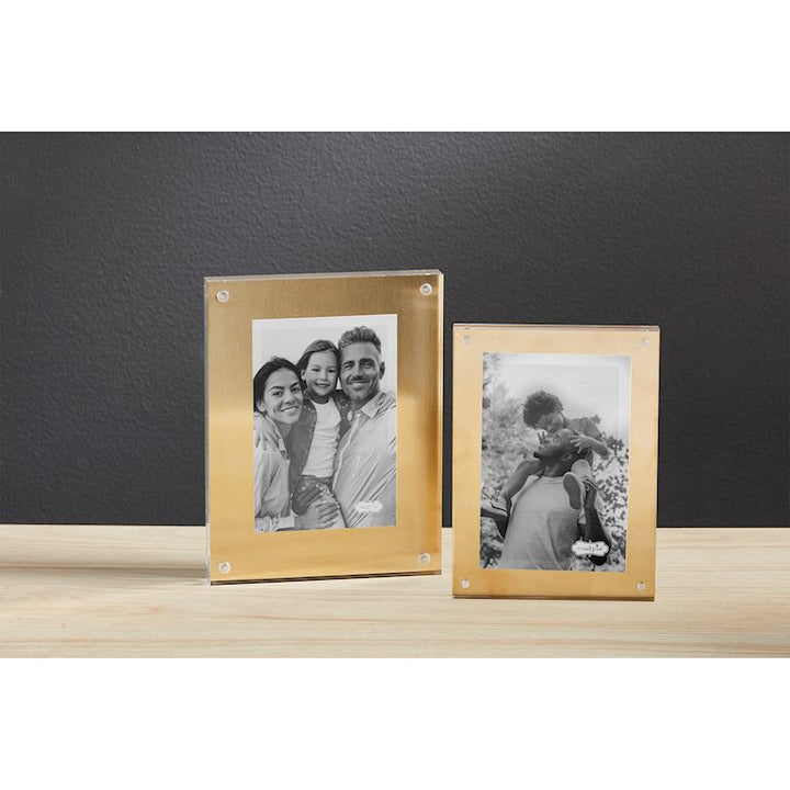 Acrylic & Brass Photo Frame