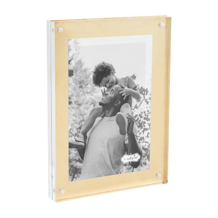 Acrylic & Brass Photo Frame