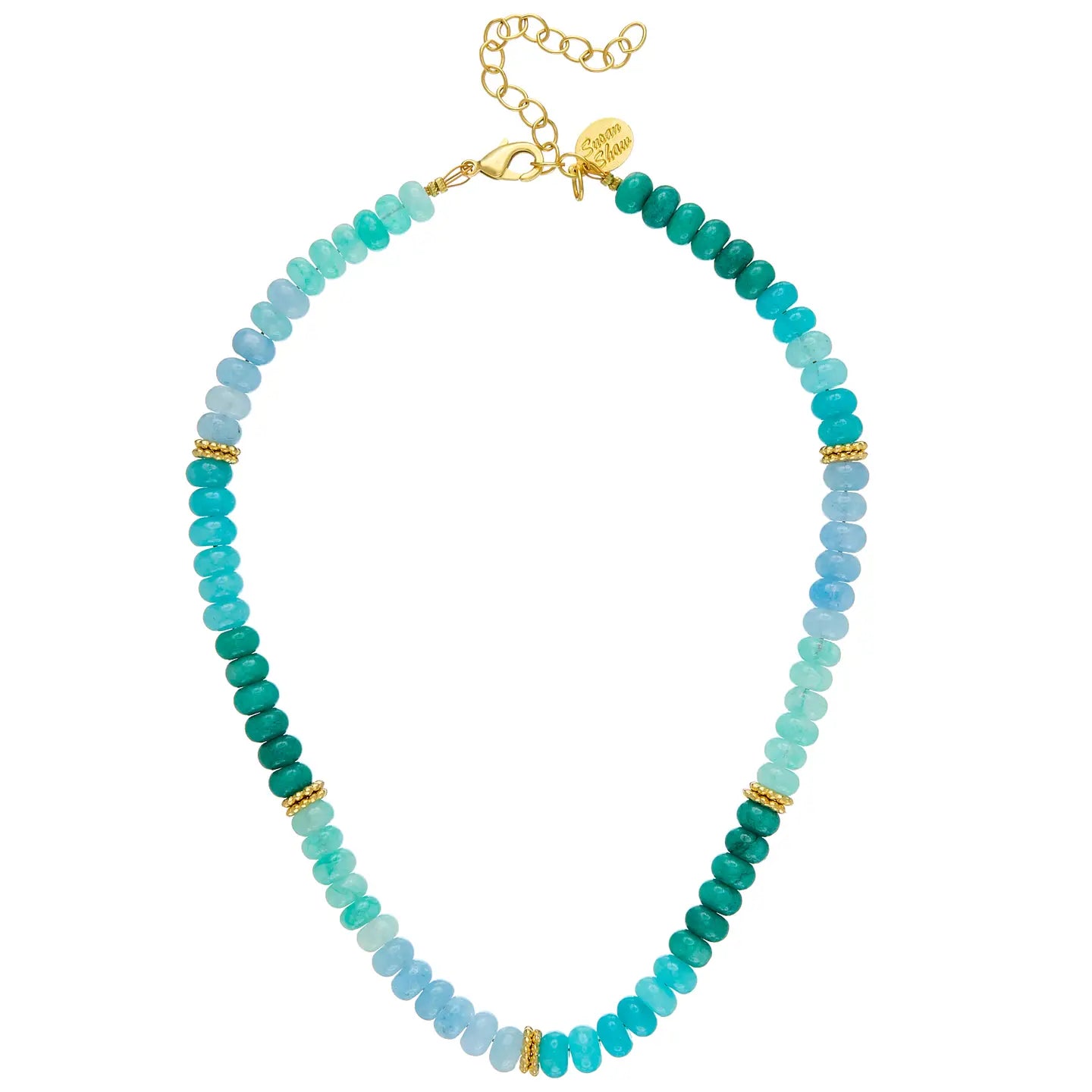 Jade & Gold Bead Necklace