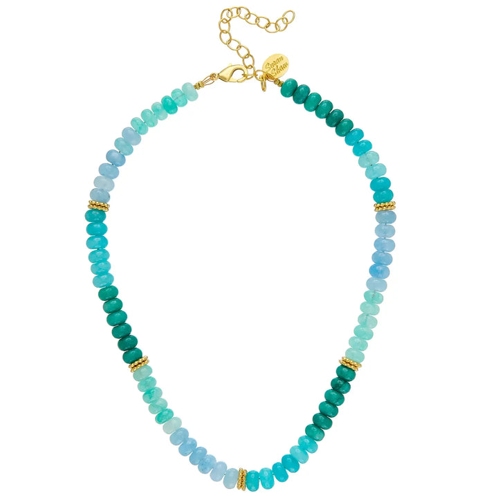 Jade & Gold Bead Necklace
