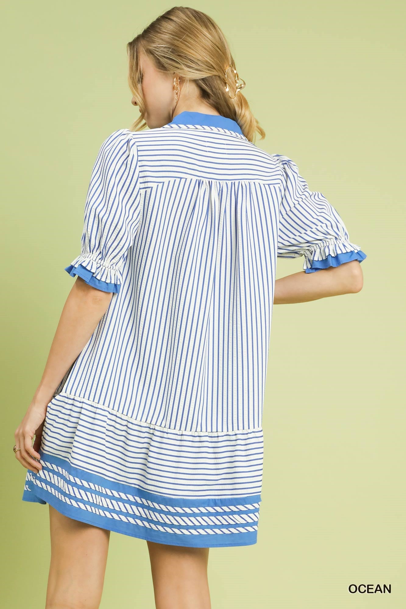 Nina Blue Striped Dress