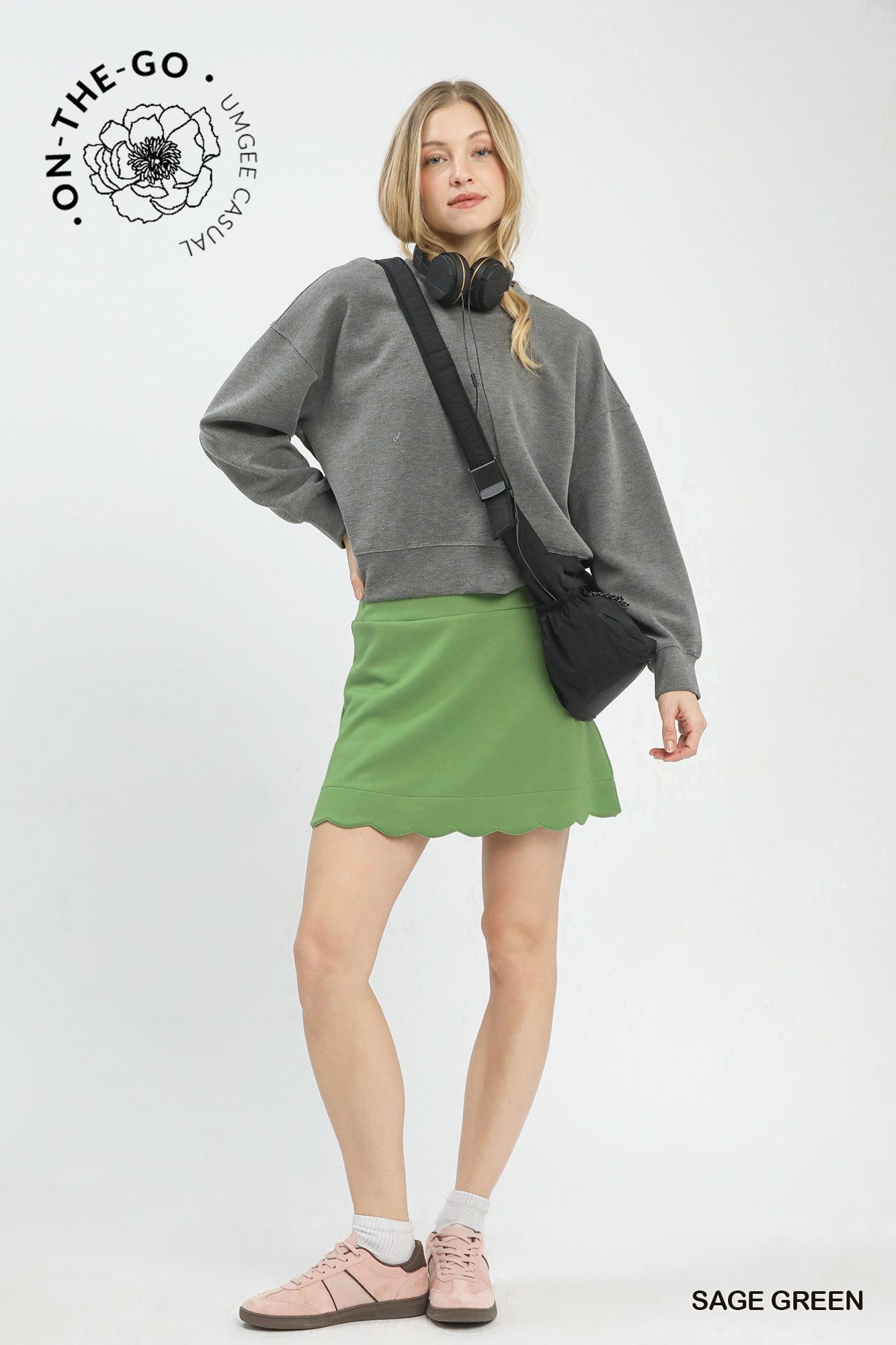 Bree Knit Scalloped Skort