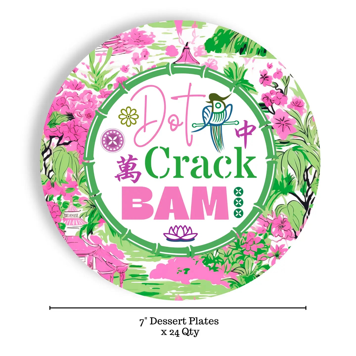 Dot Crack Bam Appetizer Plates Set/24