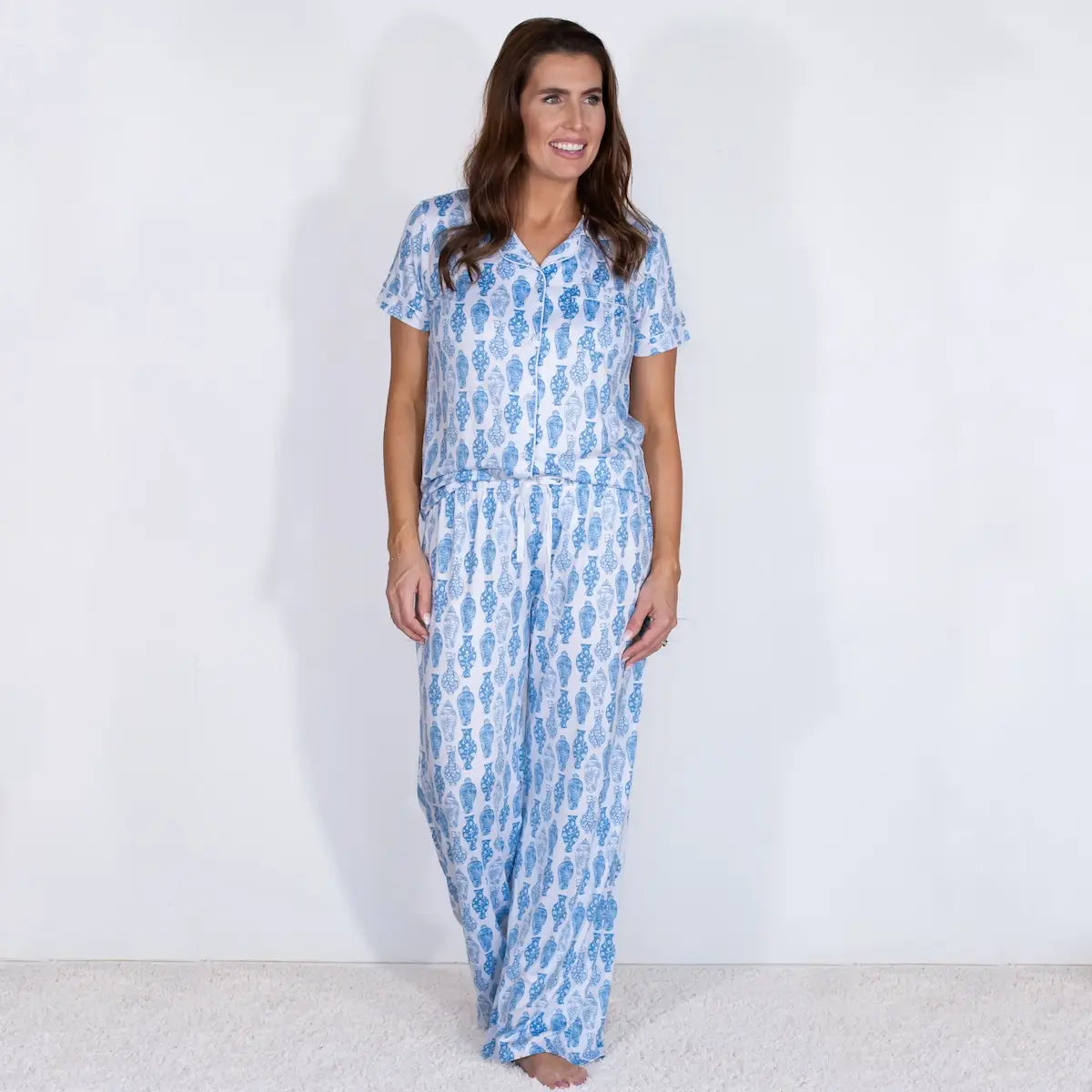 Blue Ginger Jars Pajama Set