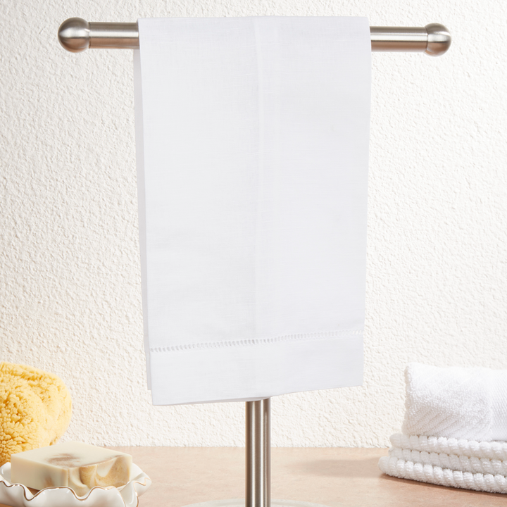 White Hemstitch Guest Towel