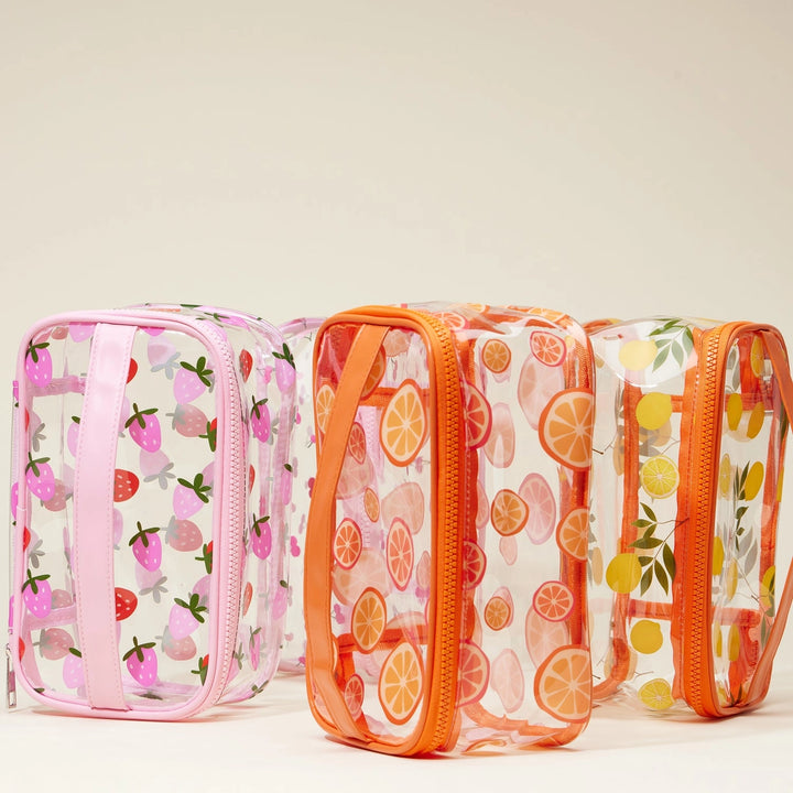 Fruity Clear Travel Handled Cosmetic