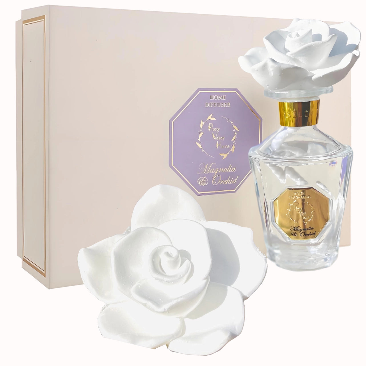 Vintage Rose Porcelain Flower Diffuser