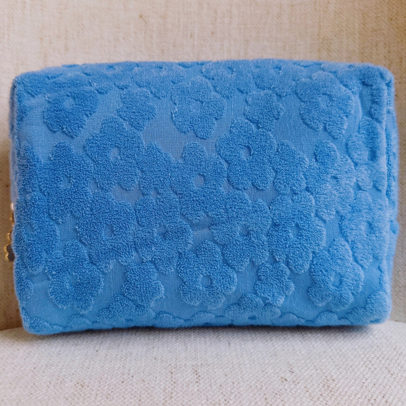 Embossed Daisy Cosmetic Pouch