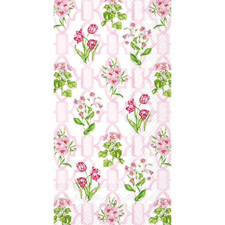 Pink Floral Trellis Guest Towel 20/PK