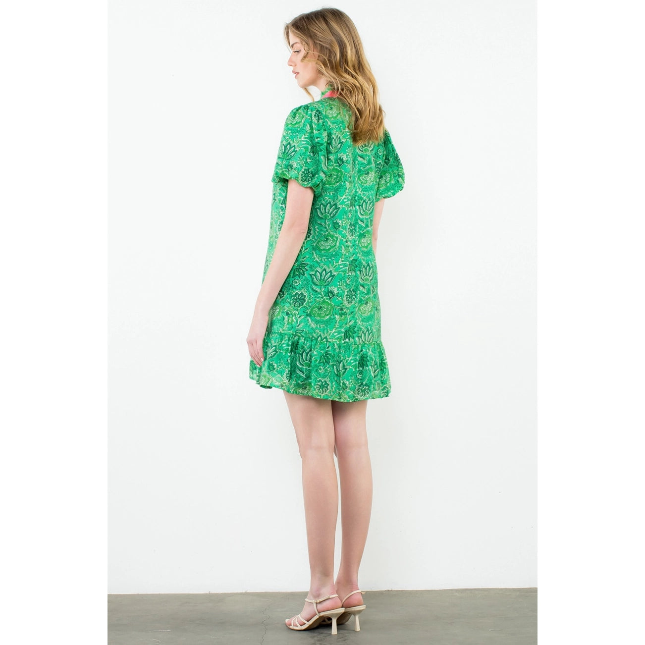 Cecilia Green Floral Dress