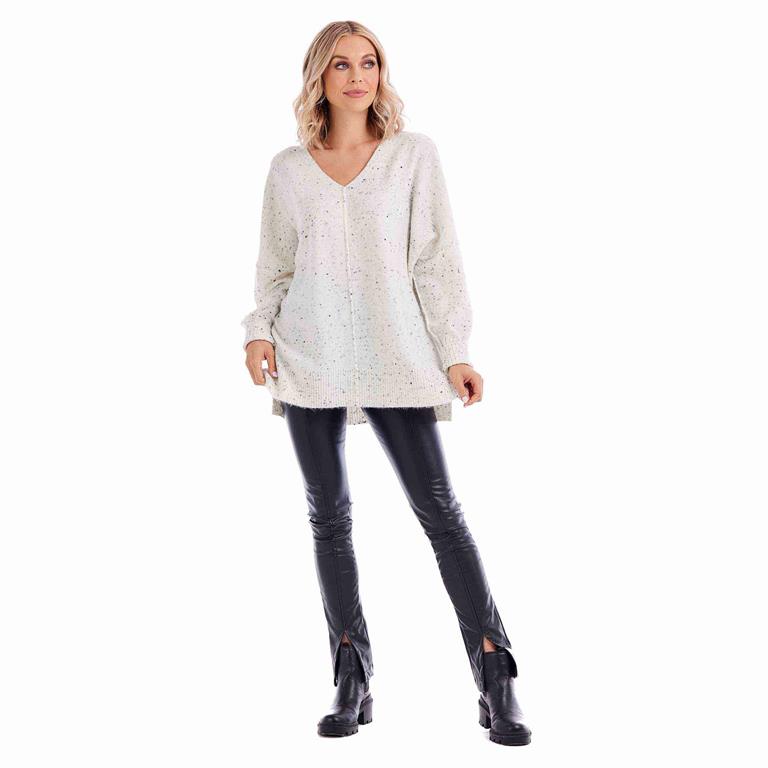 Cindy V Neck Sweater OS