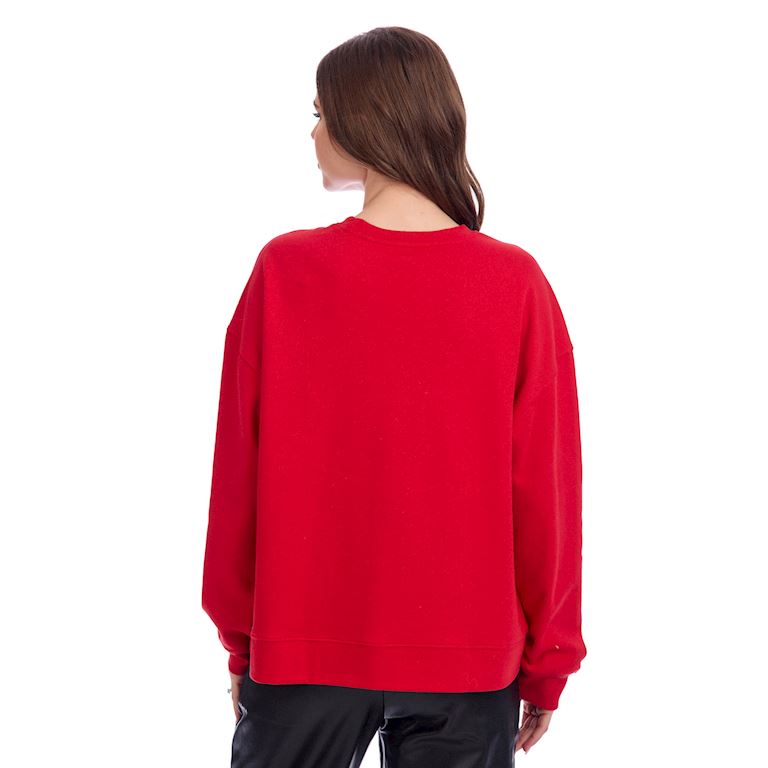Red Holiday Cocktail Sequin Sweatshirt