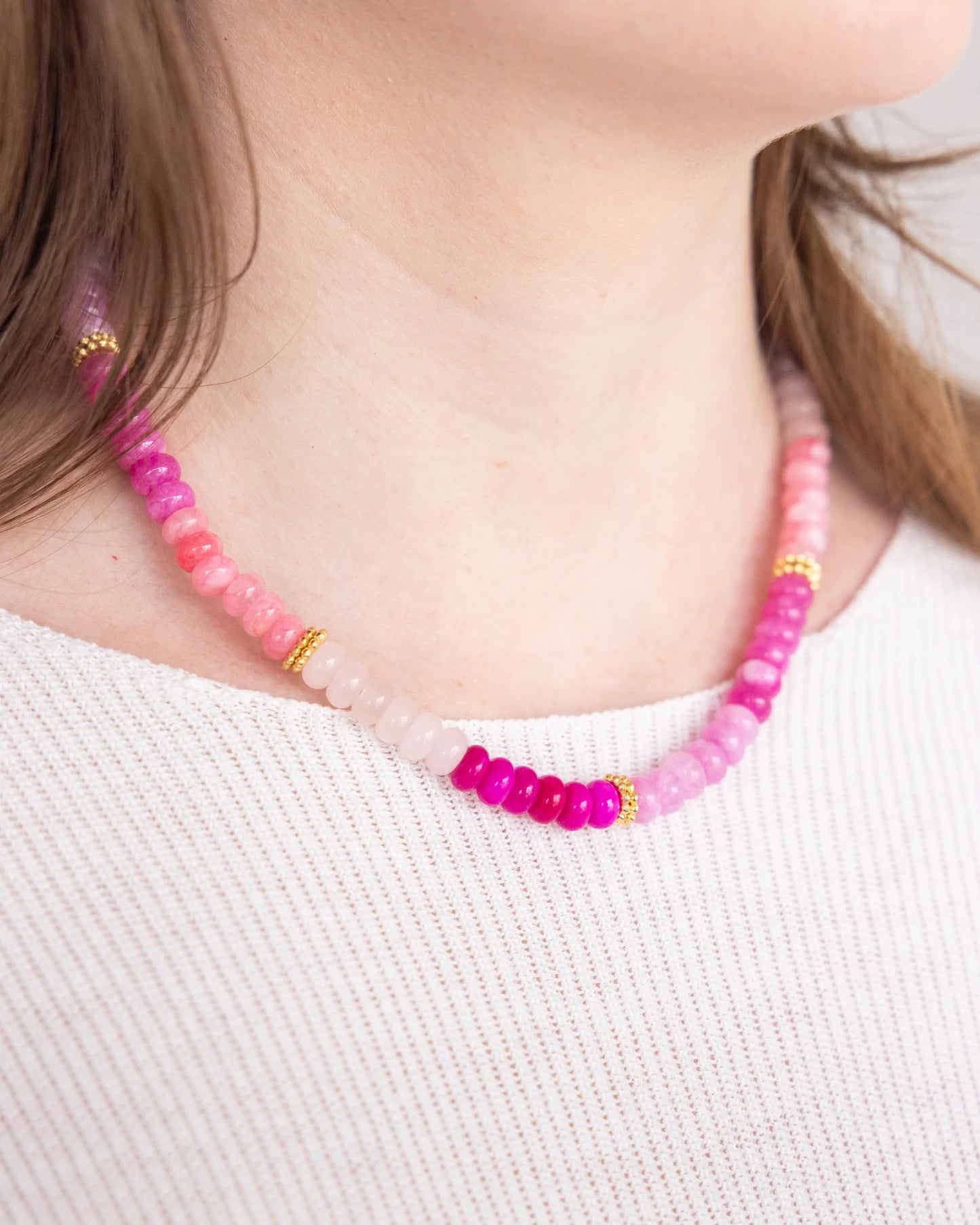 Jade & Gold Bead Necklace