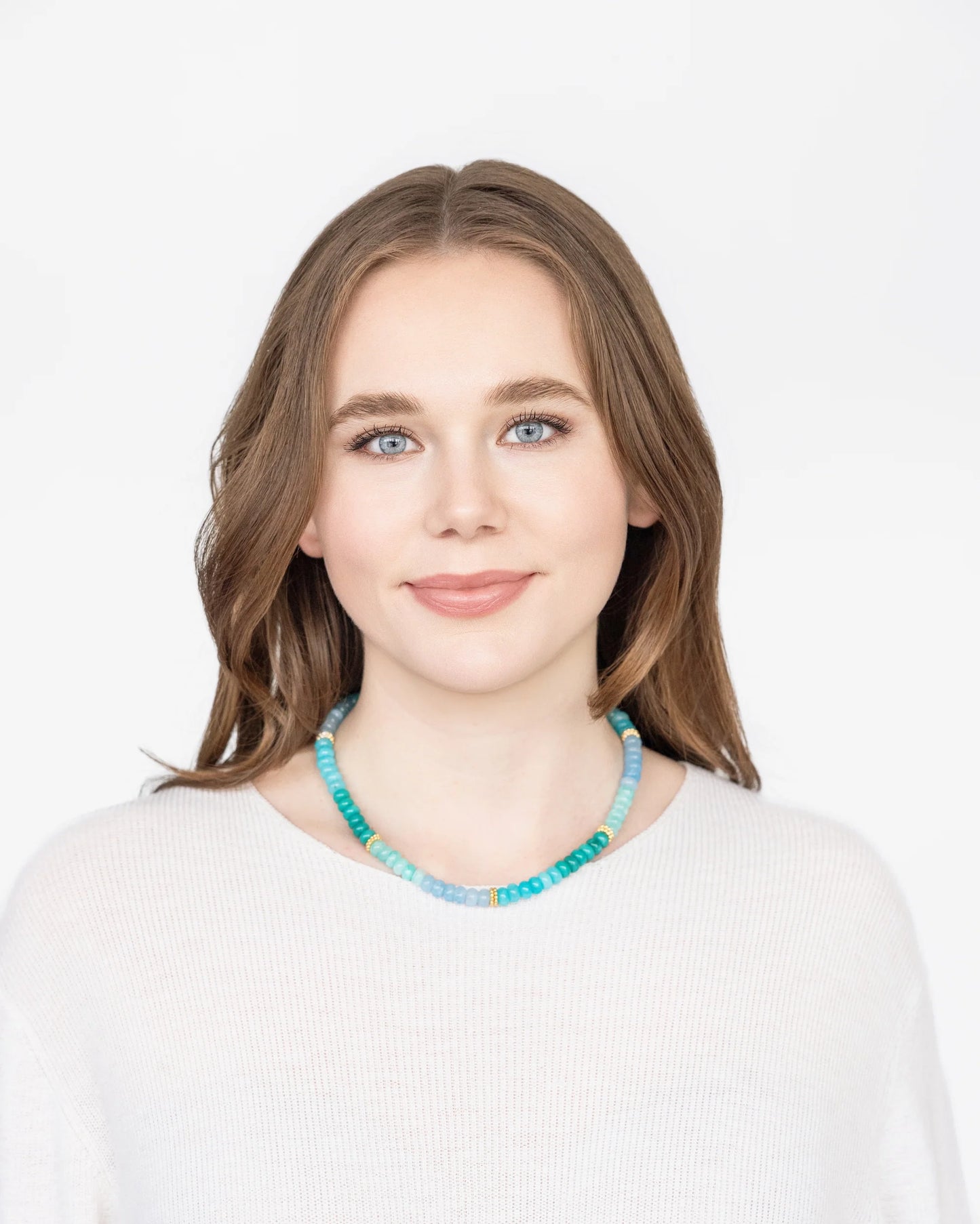 Jade & Gold Bead Necklace
