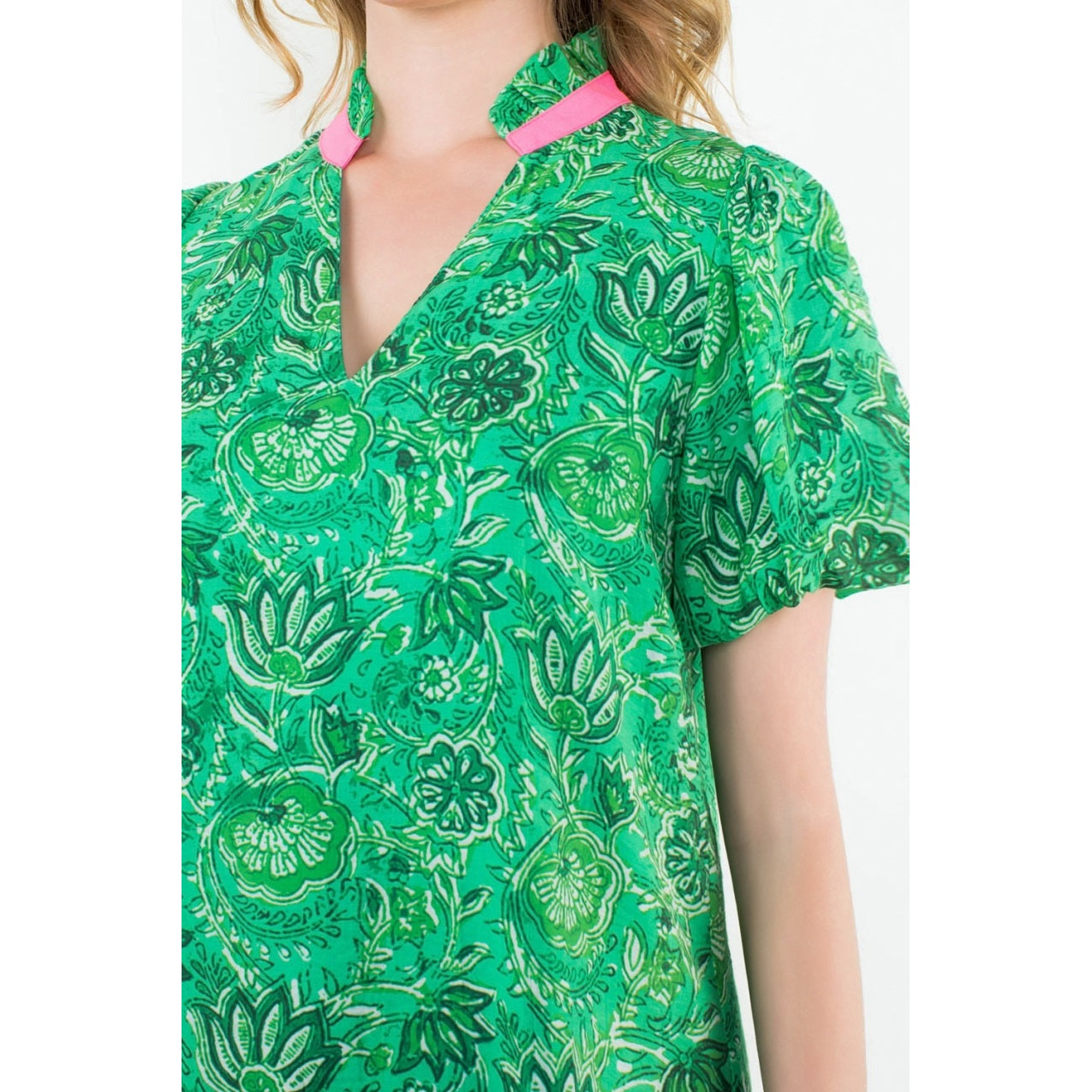 Cecilia Green Floral Dress