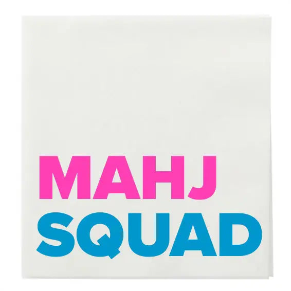 Mahjong Block Letter Cocktail Napkins