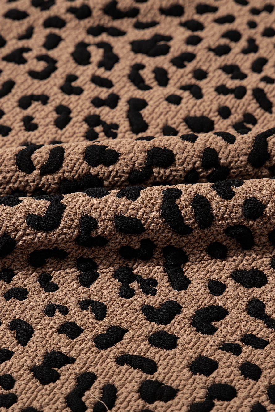 Karina Leopard Collared Dress