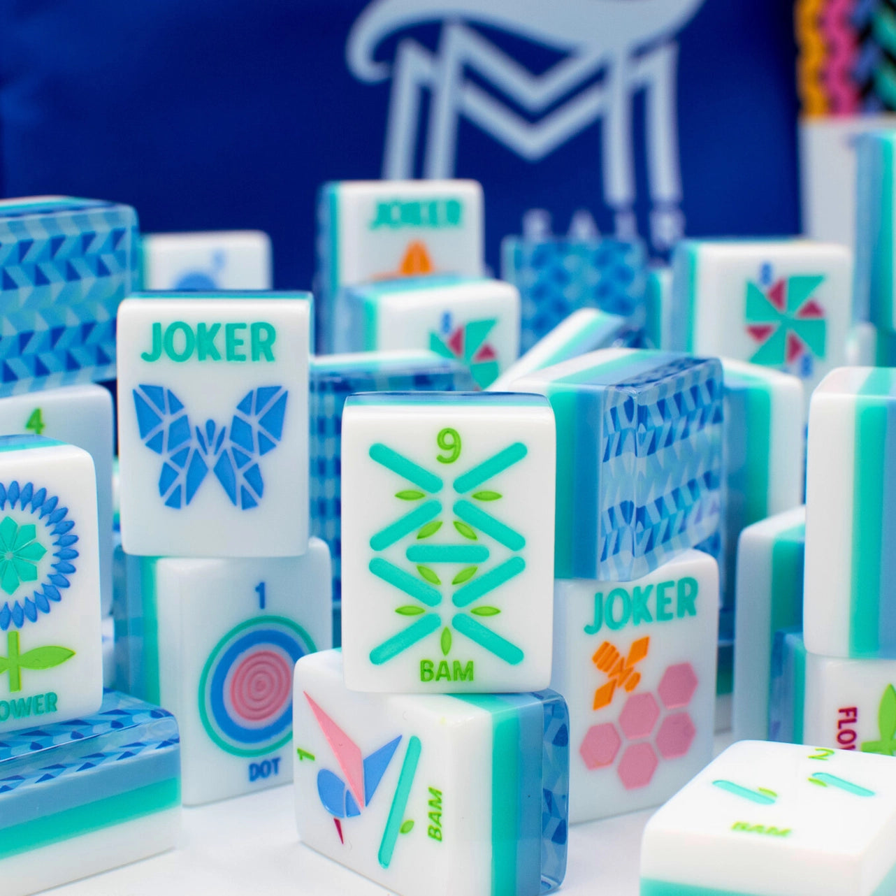 Crystal Prism Mahjong Tile Set