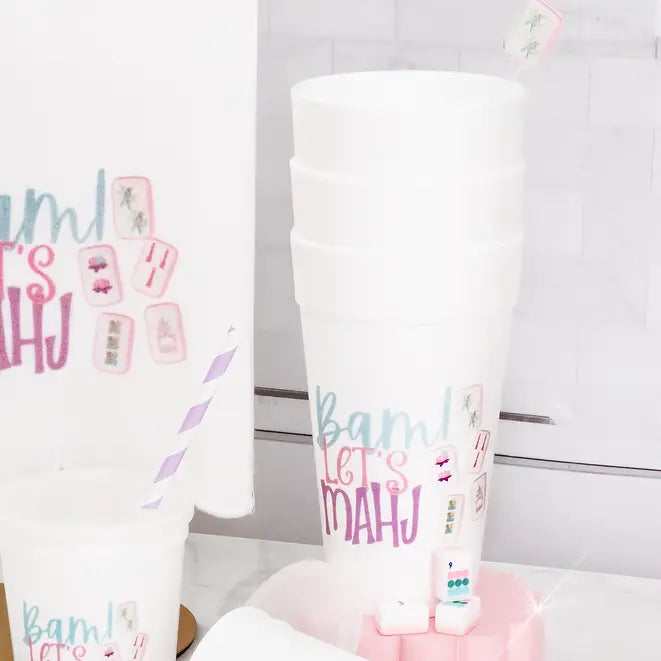Bam Let's Mahj Styro Cups Set/10