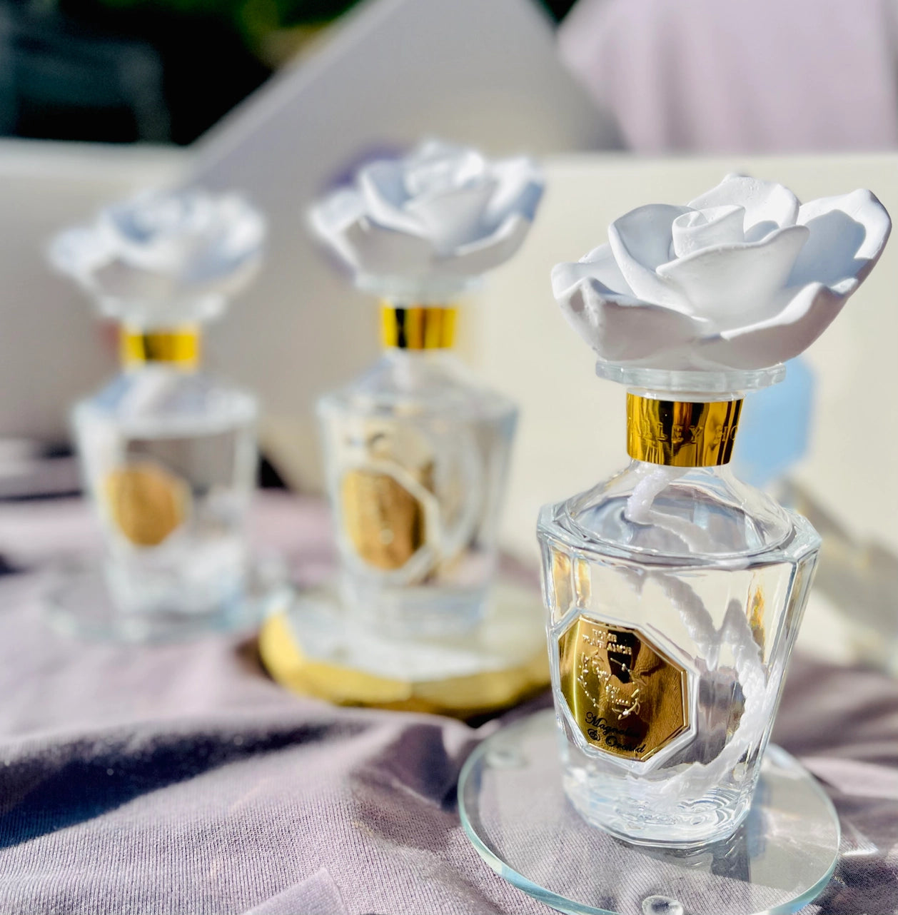 Vintage Rose Porcelain Flower Diffuser