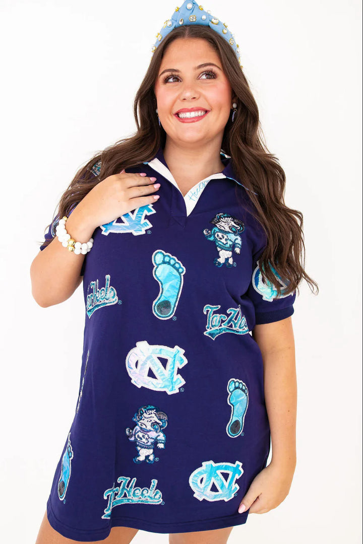UNC Navy Logo Patch Dress
