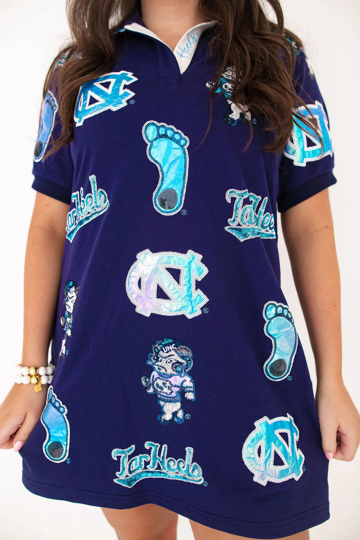 UNC Navy Logo Patch Dress