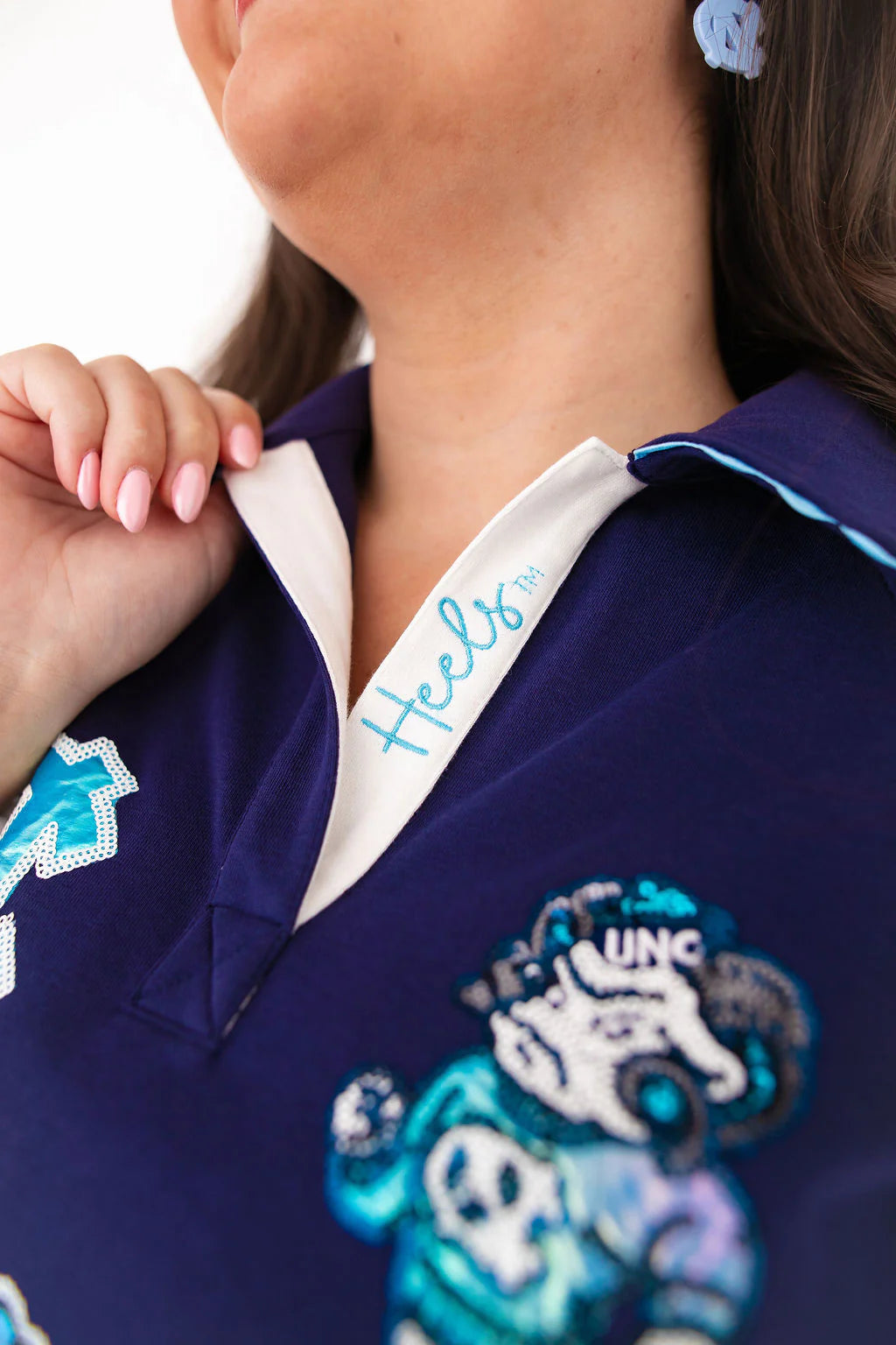 UNC Navy Logo Patch Dress