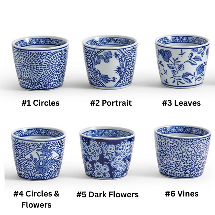 Small Blue & White Canton Cachepot