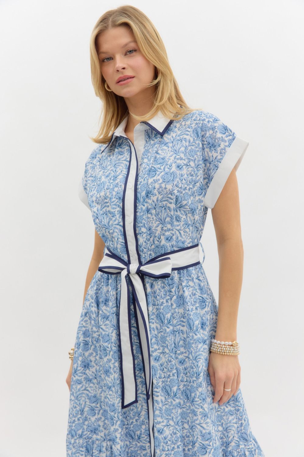 Sue Blue Floral Maxi Dress