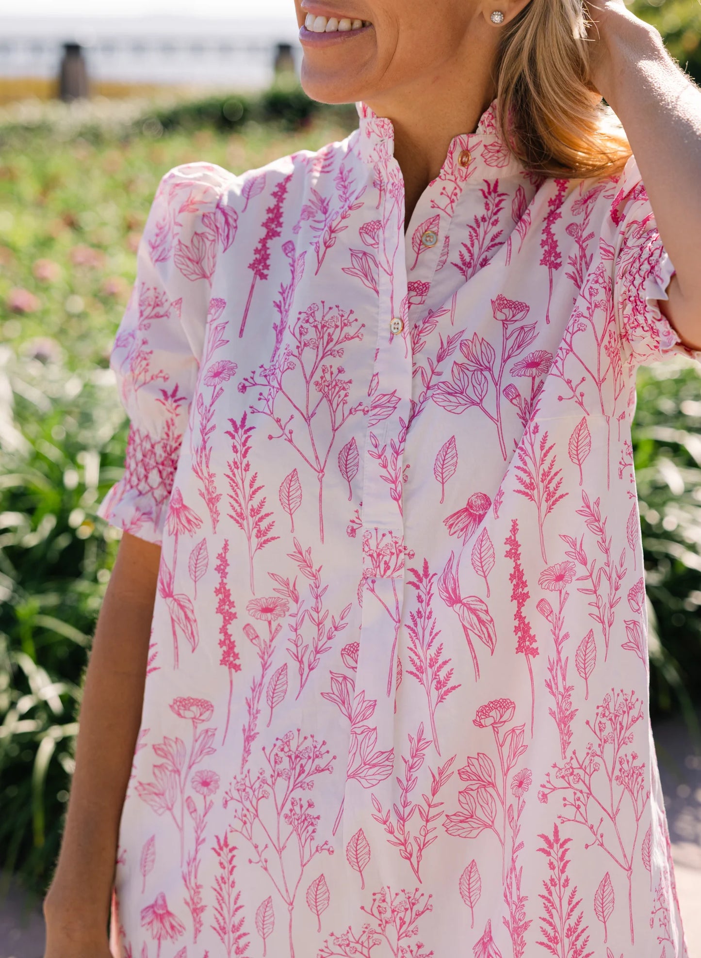 Delilah Pink Toile Dress