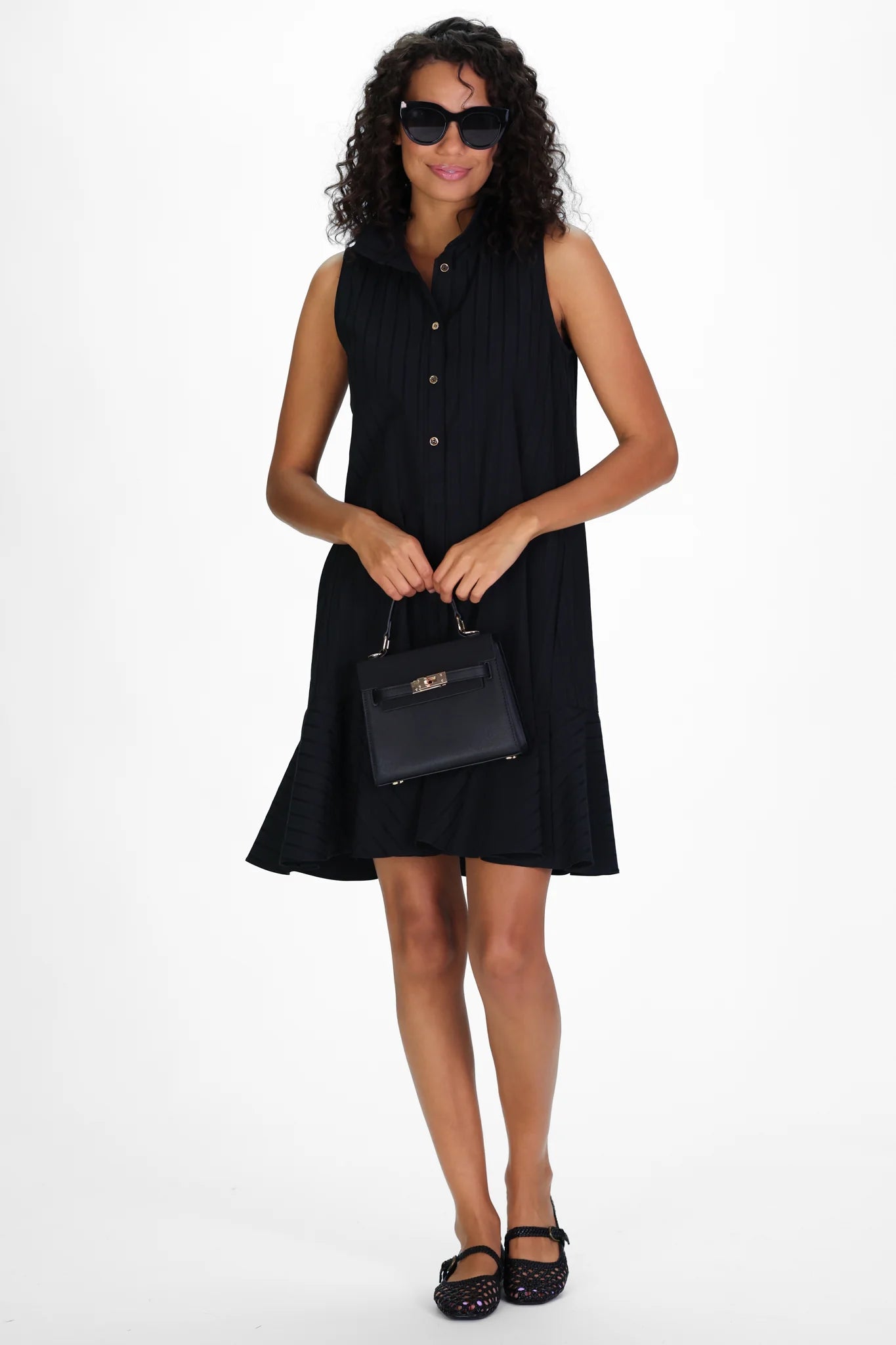 Darcie Black Shadow Striped Dress